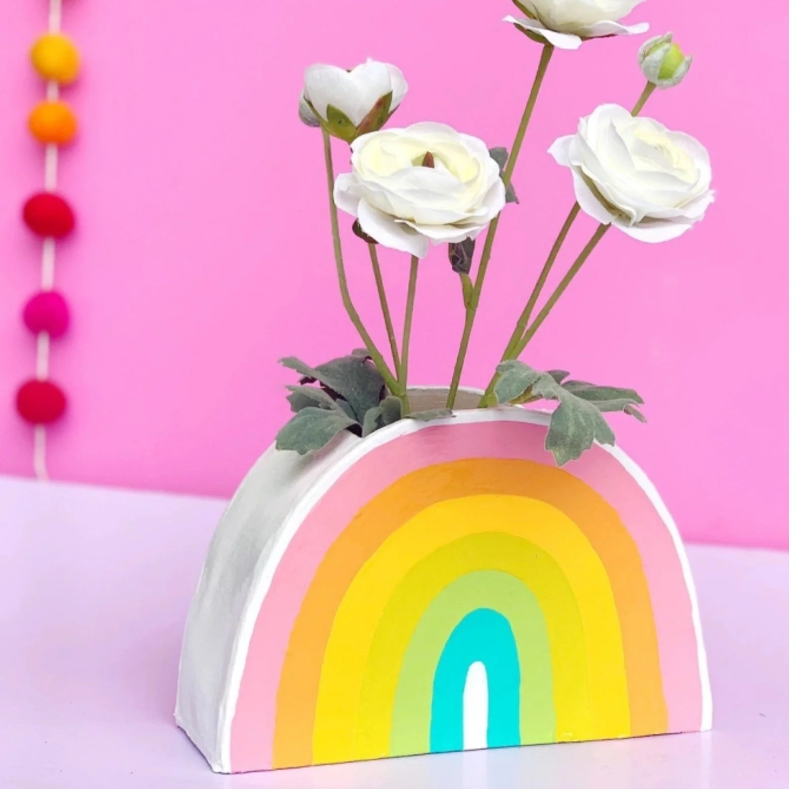 DIY Rainbow Planter