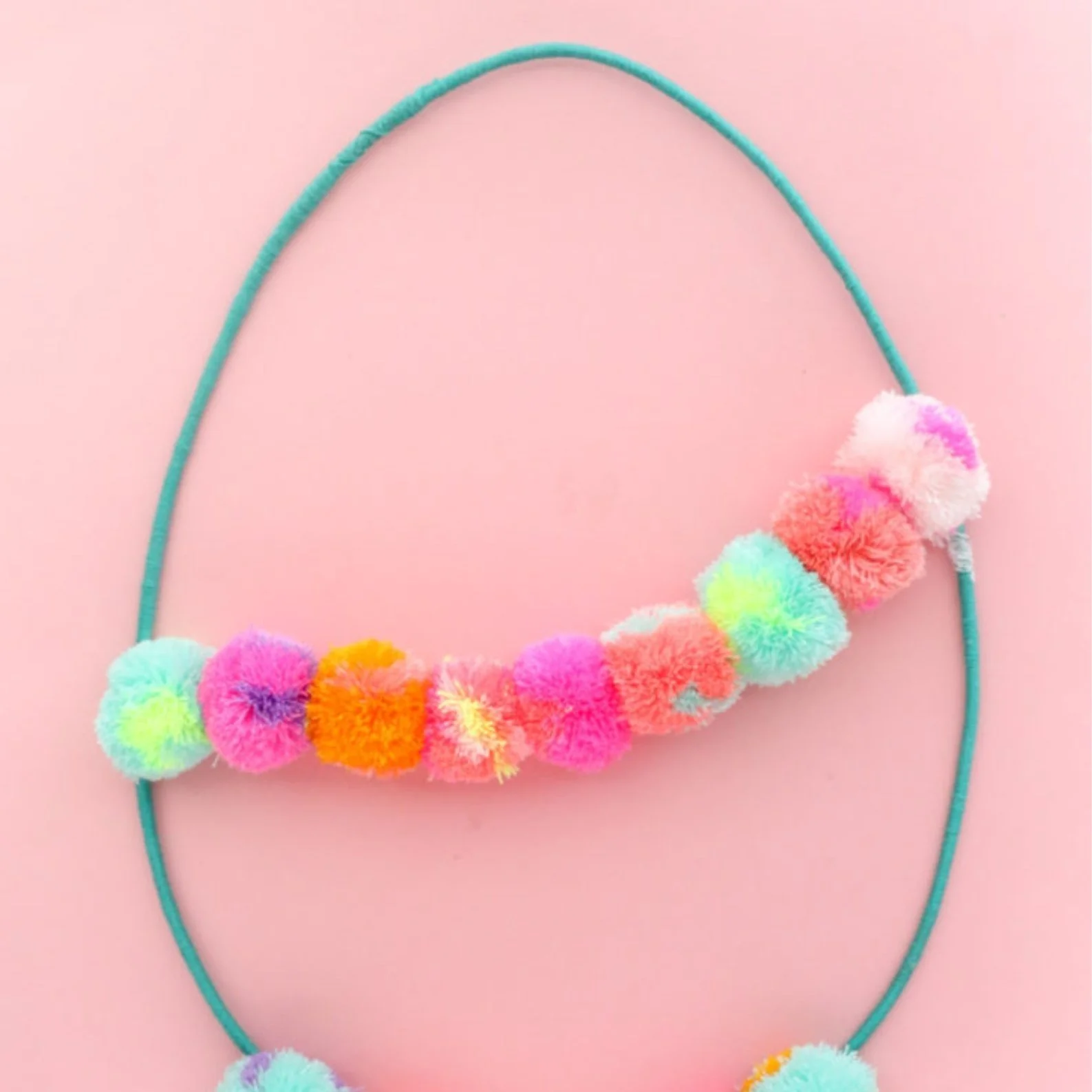 DIY Pom Pom Tassel Easter Egg Wreath