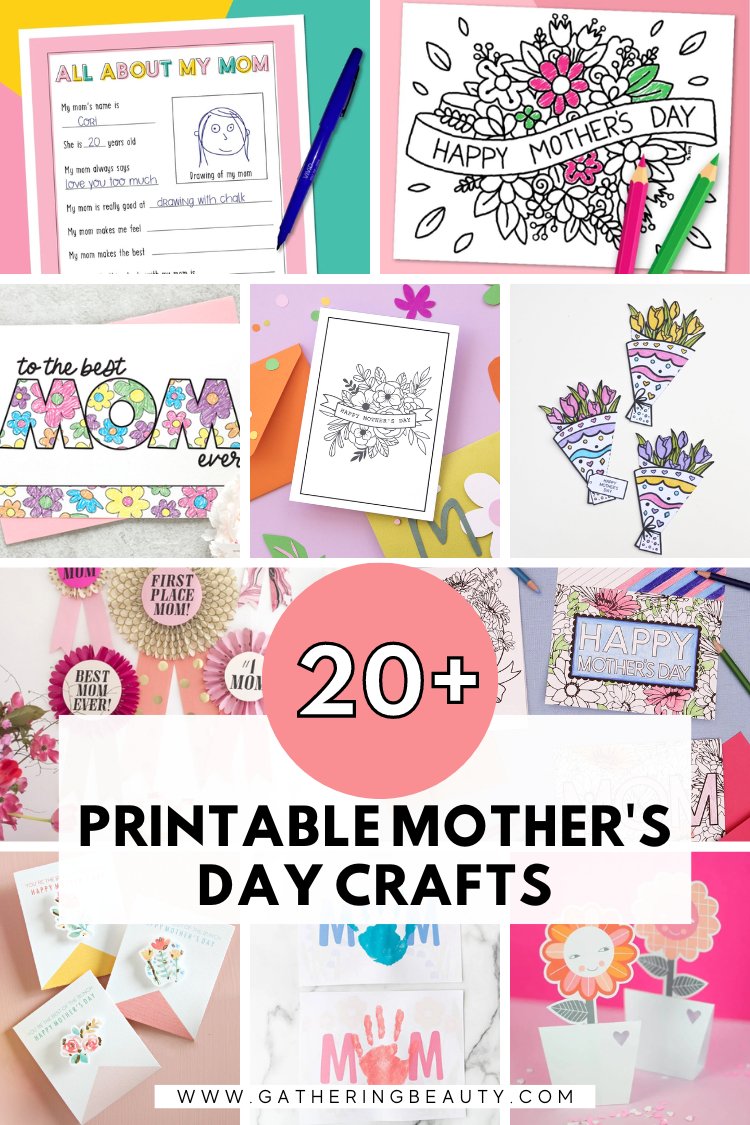 20+ Printable Mother's Day Crafts — Gathering Beauty