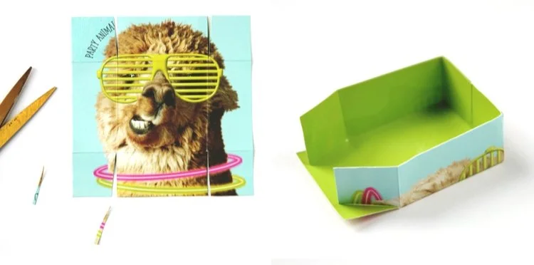 How To Make A Gift Box From Old Greeting Cards — Gathering Beauty