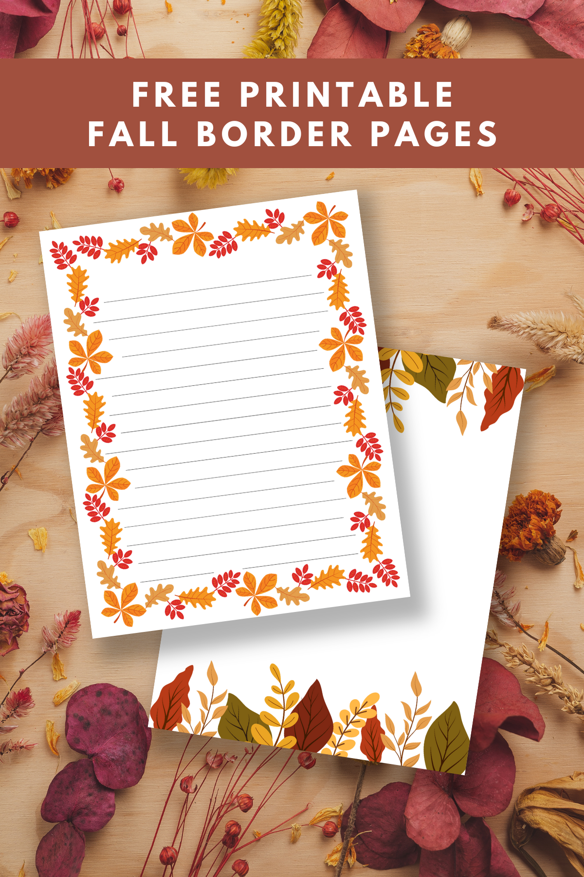 Autumn Greetings Themed Scrapbook Paper