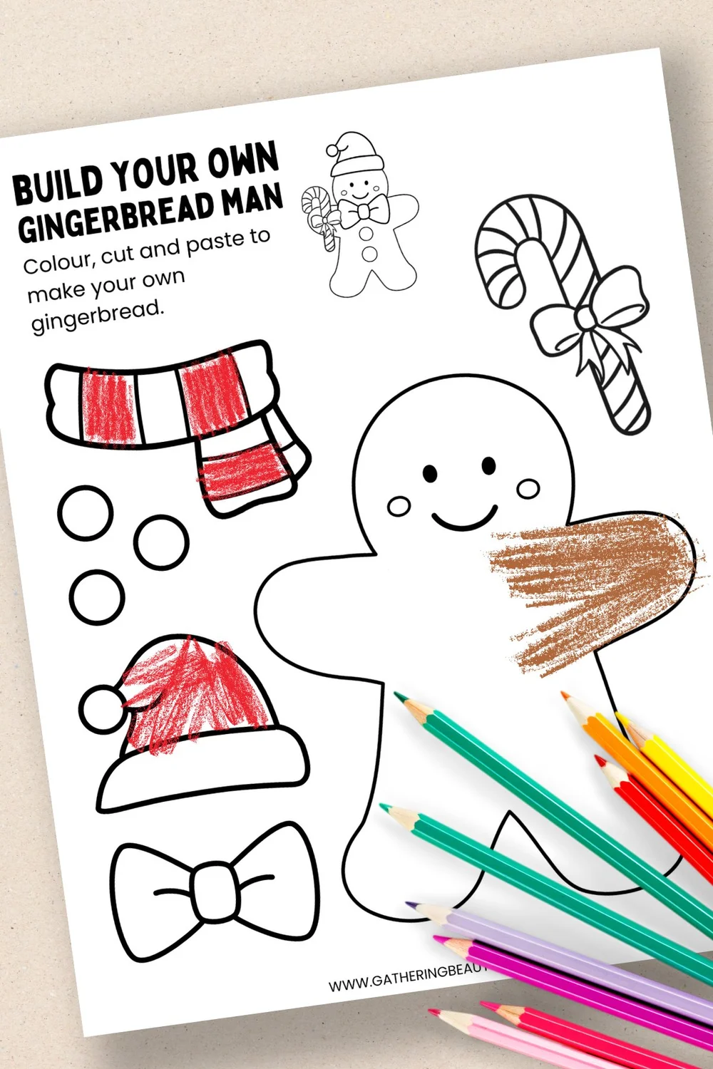 Free Printable Build A Gingerbread Man — Gathering Beauty