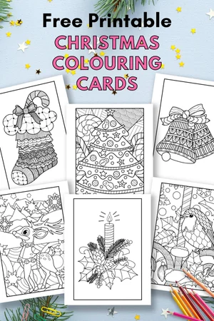 Free Printable Christmas Cards To Colour — Gathering Beauty