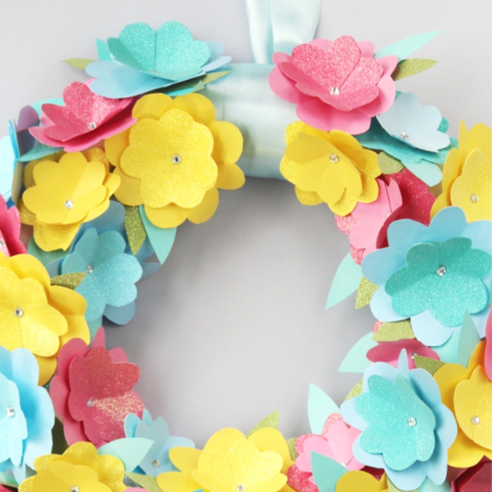 DIY Paper Flower Wreath