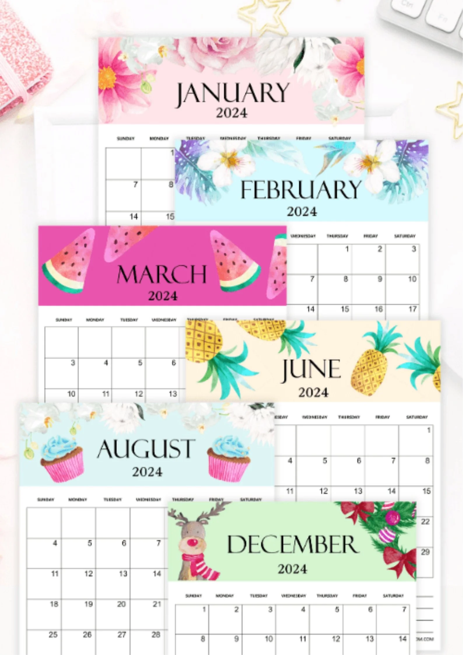 Free Printable Calendars 2024 — Gathering Beauty