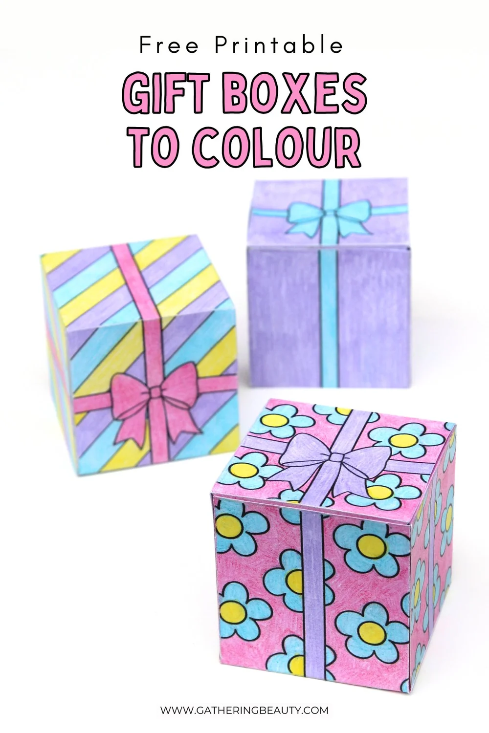 Free Printable Gift Boxes To Colour — Gathering Beauty