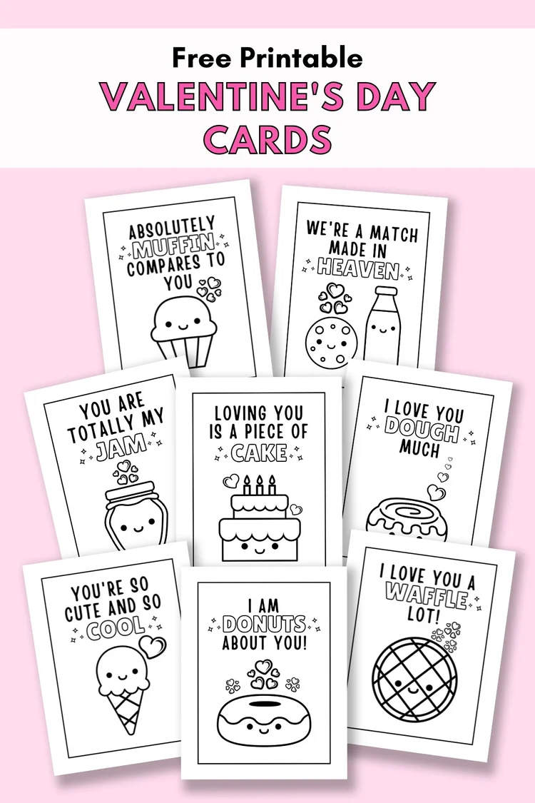 Free Printable Valentine's Cards To Colour — Gathering Beauty