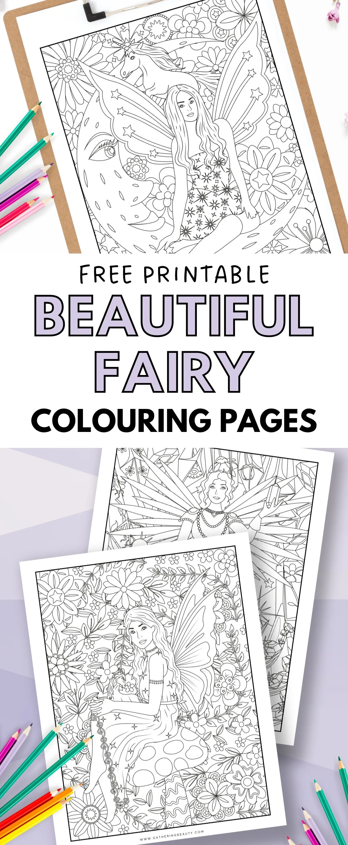 Free Printable Fairy Colouring Pages — Gathering Beauty