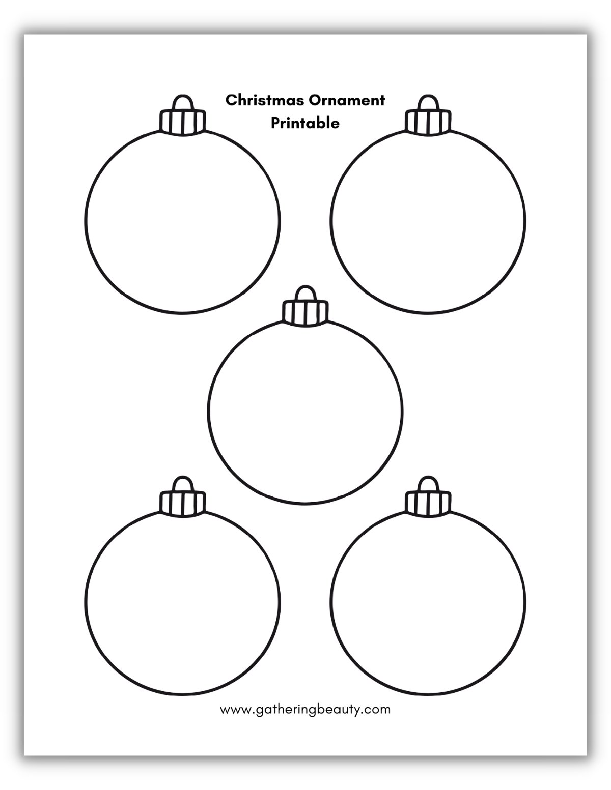 Christmas Ornament Printable — Gathering Beauty Christmas Ornament Printable — Gathering Beauty