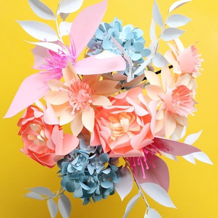 DIY PAPER FLOWER BOUQUET FOR SPRING
