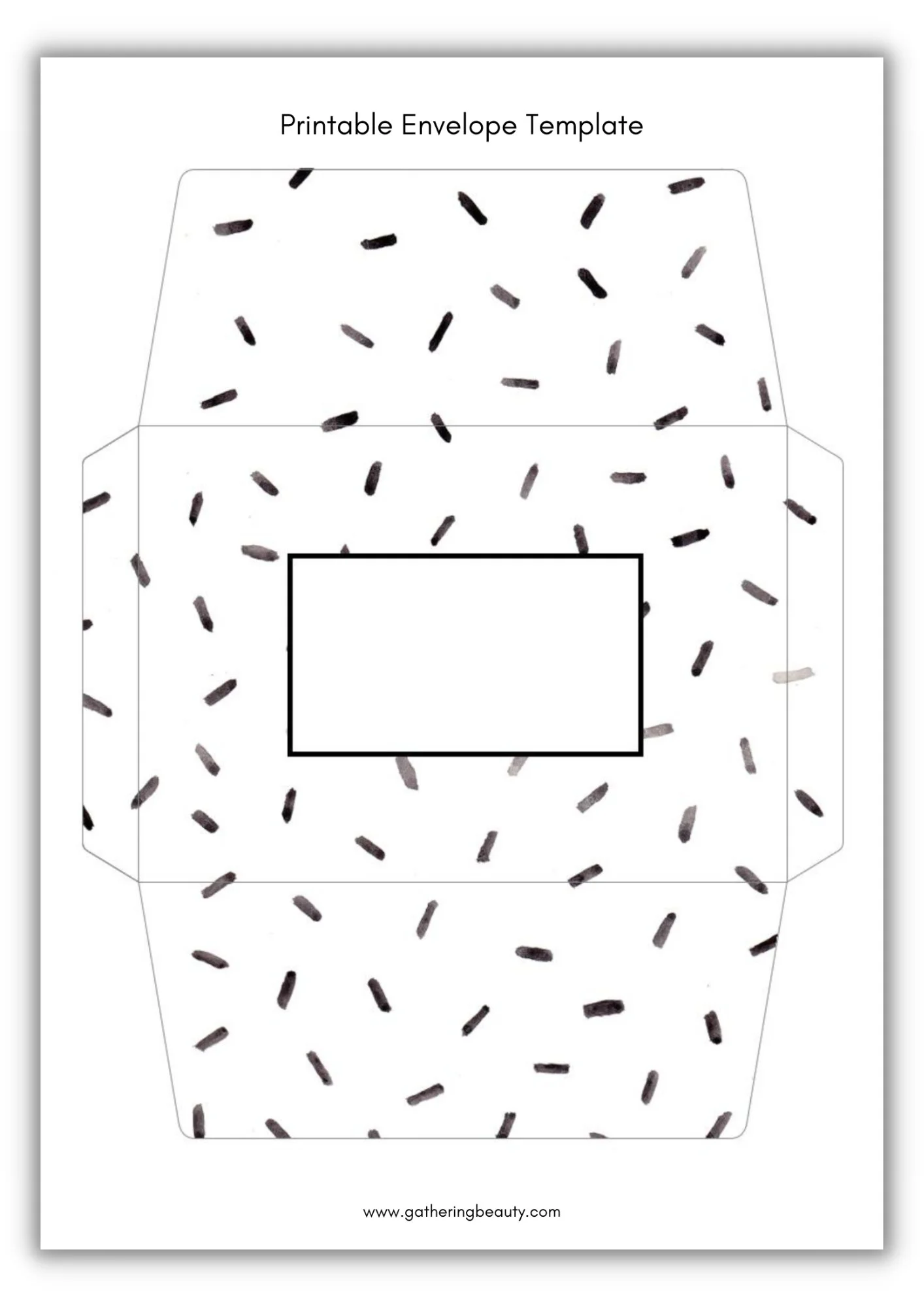 Free Printable Envelope Template — Gathering Beauty Recycle Craft
