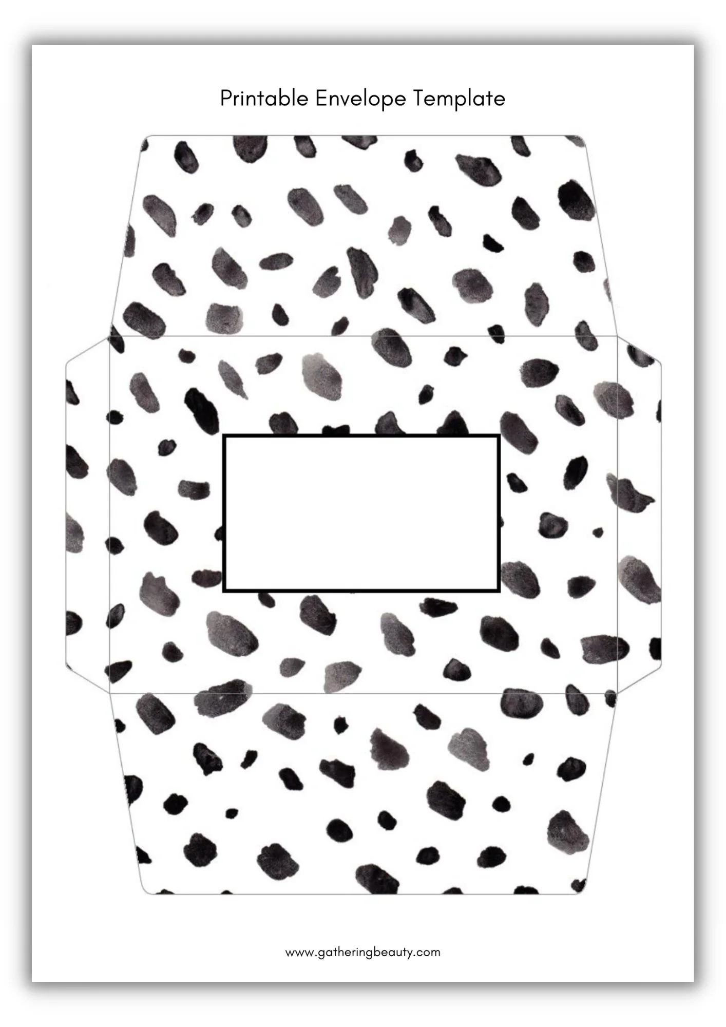 Free Printable Envelope Template — Gathering Beauty - Envelope