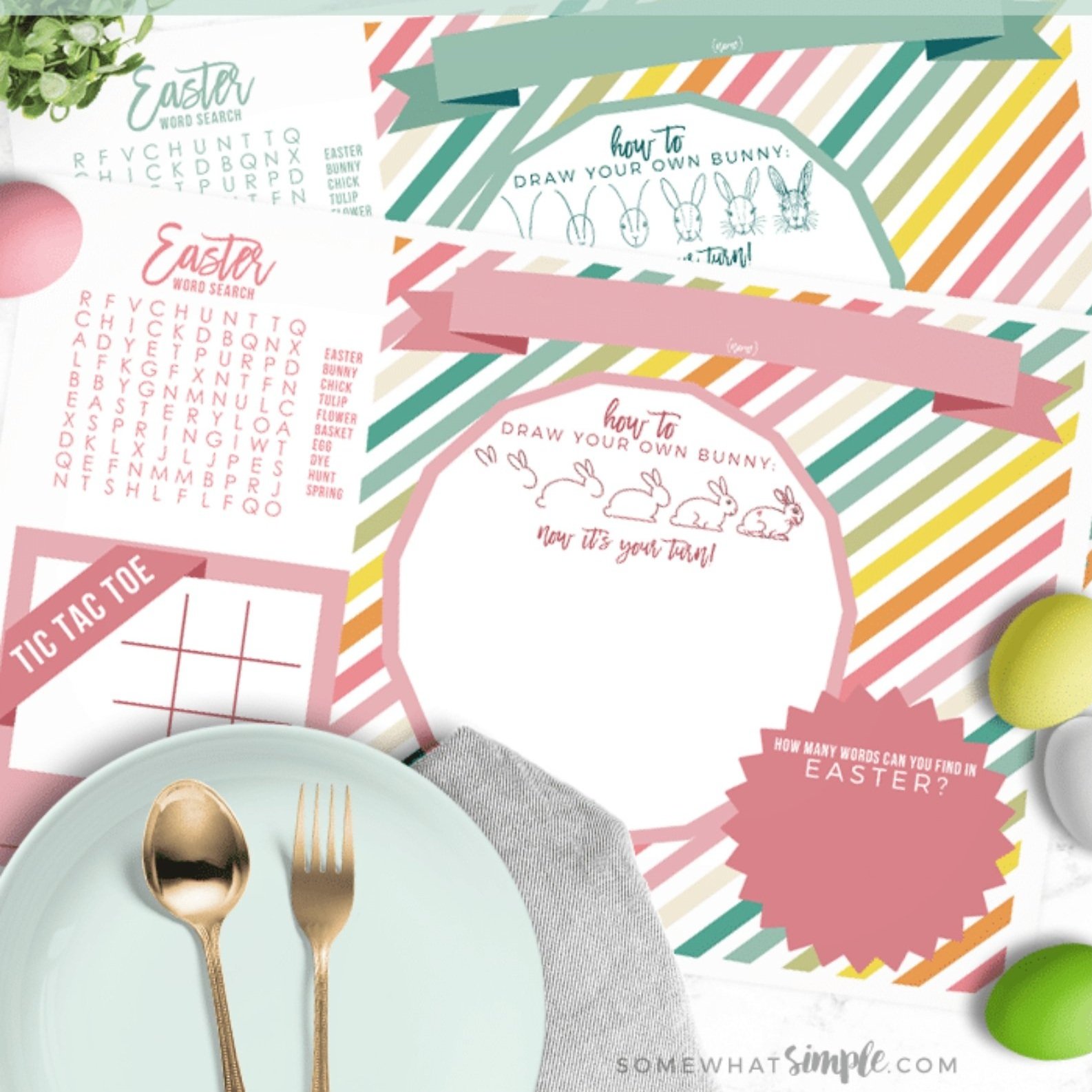 Easter Placemats – Free Printable for Kids