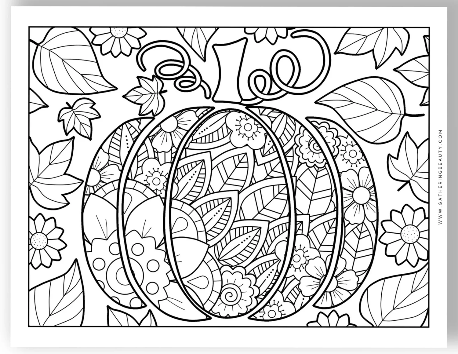 Free Fall Colouring Pages For Adults — Gathering Beauty