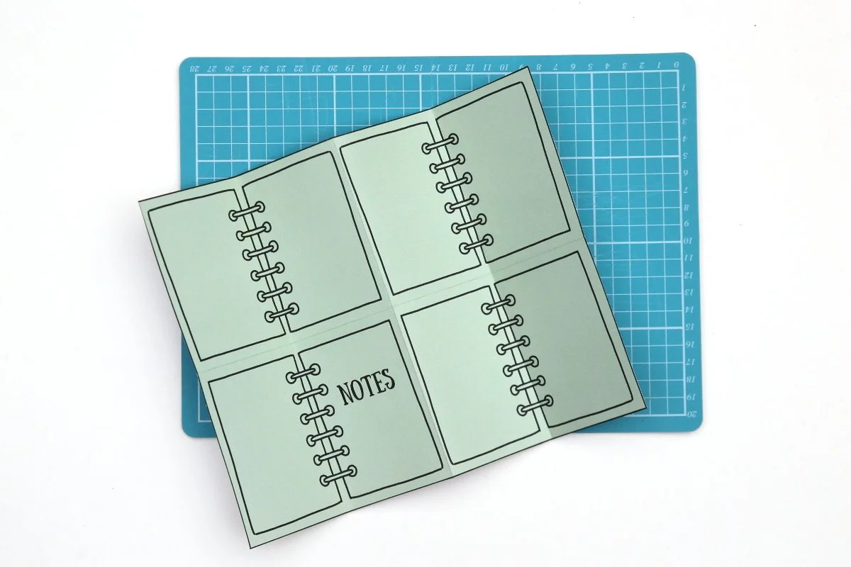 DIY Mini Notebooks Using One Sheet Of Paper - Free Template — Gathering ...