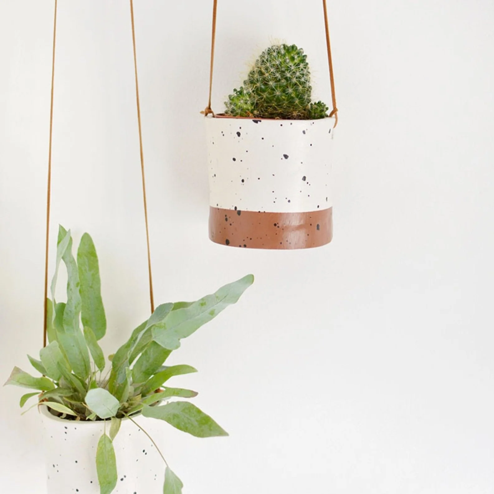 DIY Faux Ceramic Hanging Planters