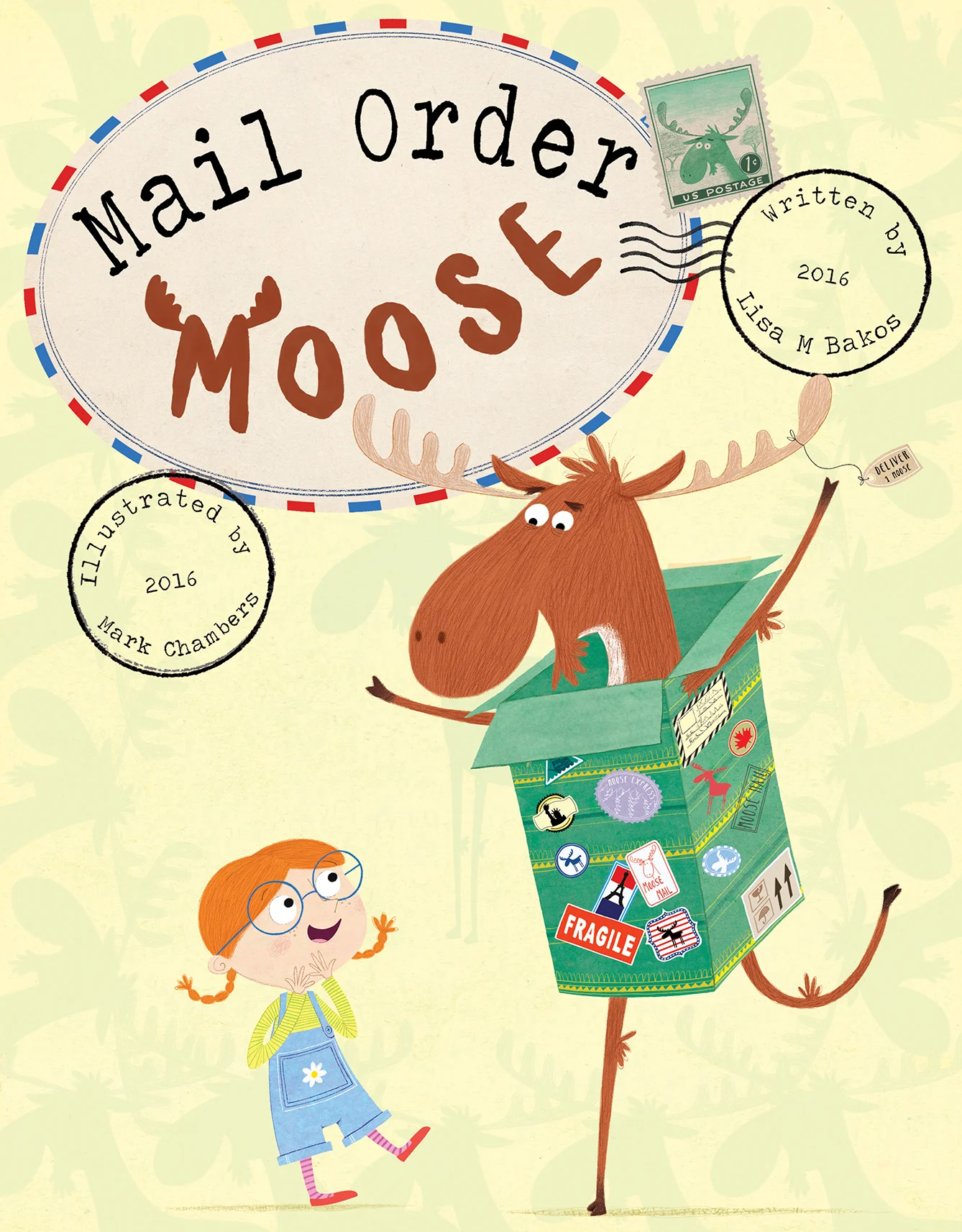 So it moved onto Martha literally falling off her feet with excitement and our moose bursting out of a box. The colours used here were perceived as a bit 'Christmassy' and as it's a Summer publication they needed to change. The slightly washed out moose in the background were to change as well as the cover wasn't leaping out enough.