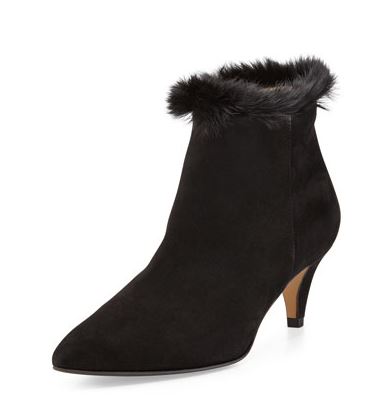  Aquitalia Suede Faux Fur Lined Ankle Boot 