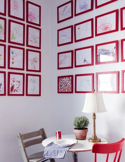 The best way to display your children's artwork Image via Joanna Goddard - A Cup of Jo
