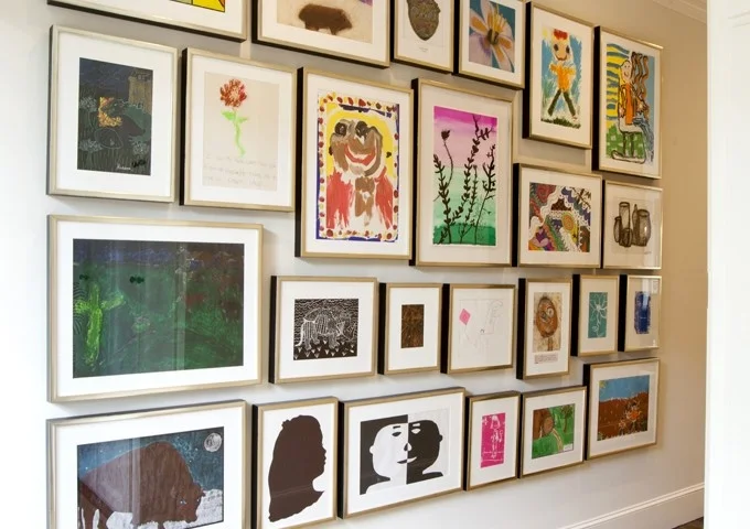 The best ways to display children's art Image via Laura Singleton Interiors