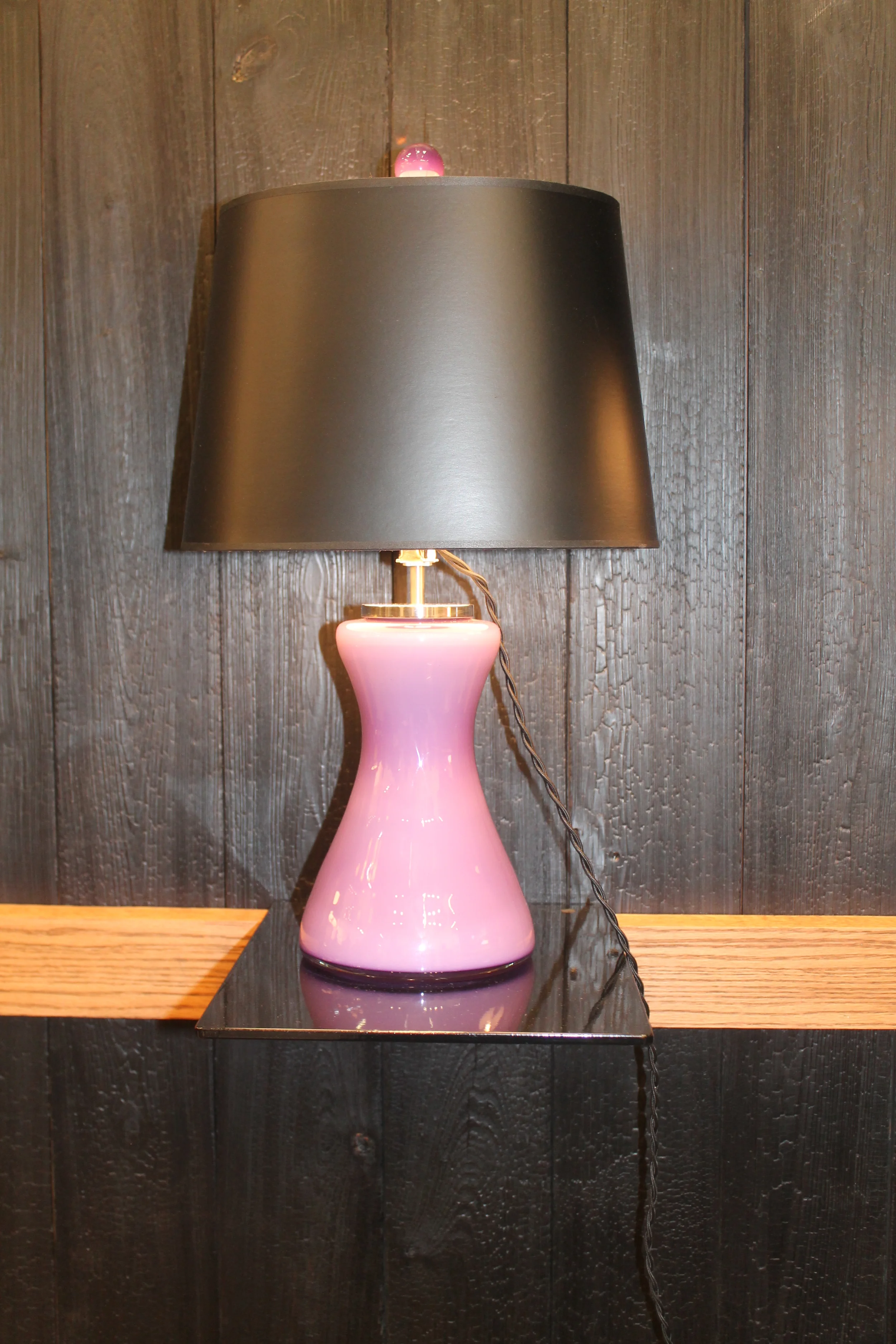 Carolyn Cartwright creates her lamps in the tradition of the Venetian masters, with a more modern approach. She creates her lamps to give focus and expression to a space. Her aim is to make objects today that will become the heirlooms of tomorrow. Her lamps are spectacular in color and shape. For more information please visit her website.
