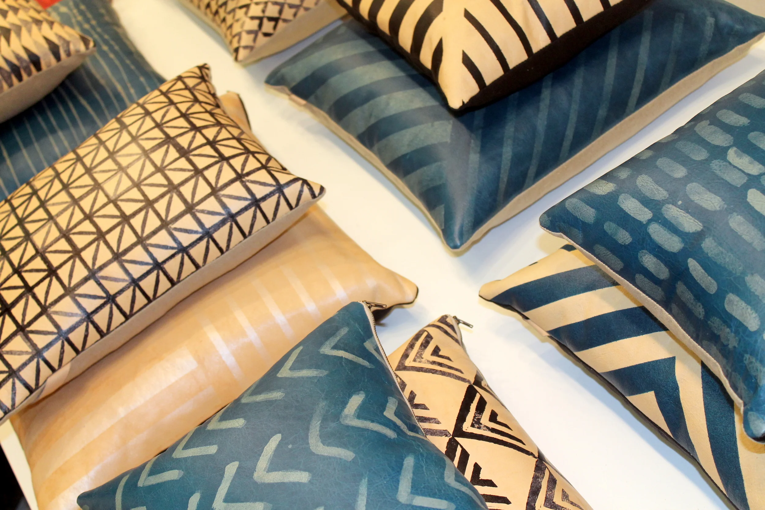 Cowhide pillows via Avoavo.