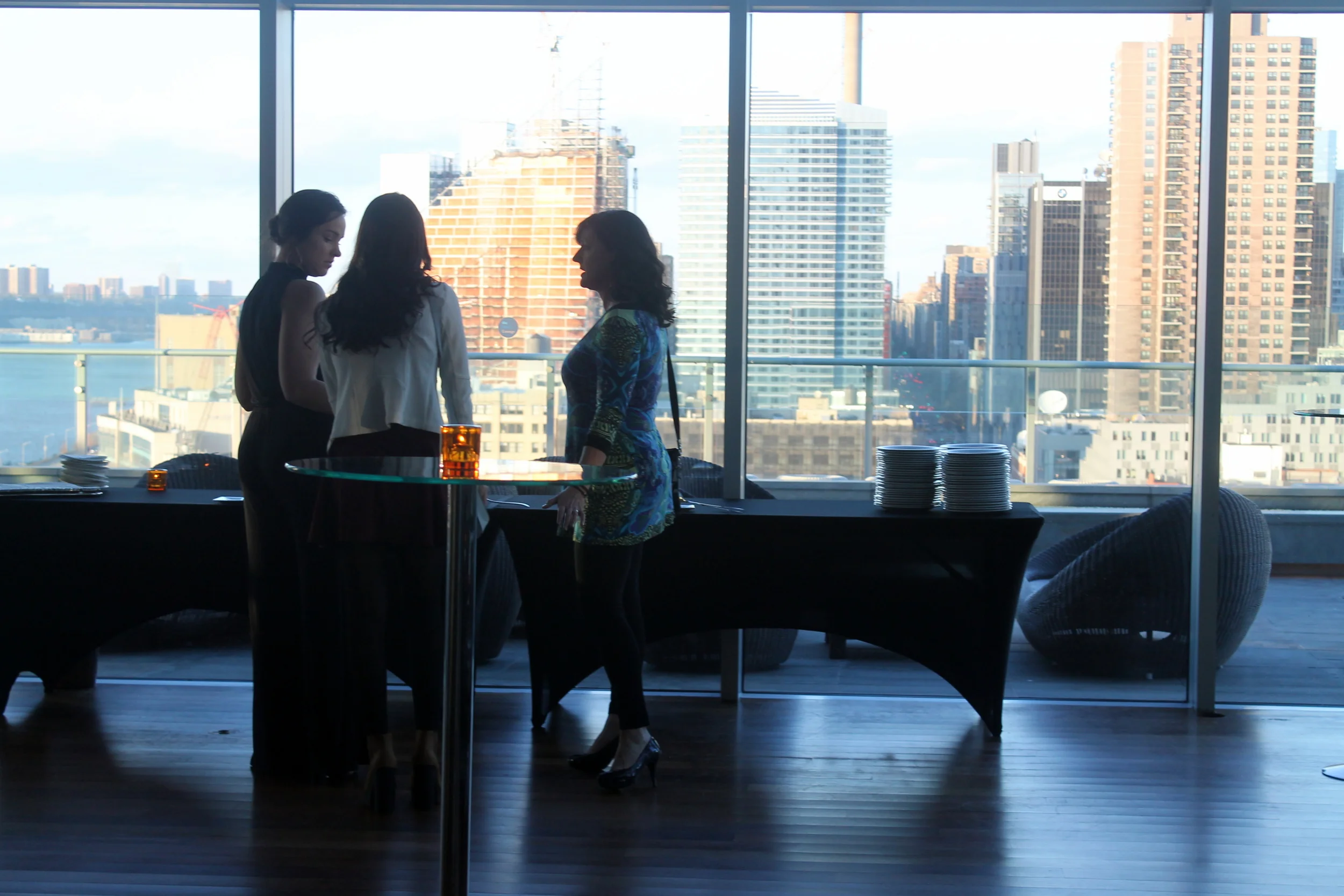 Some of the guests admiring the scenic views from The Press Lounge. Image property of The Entertaining House.