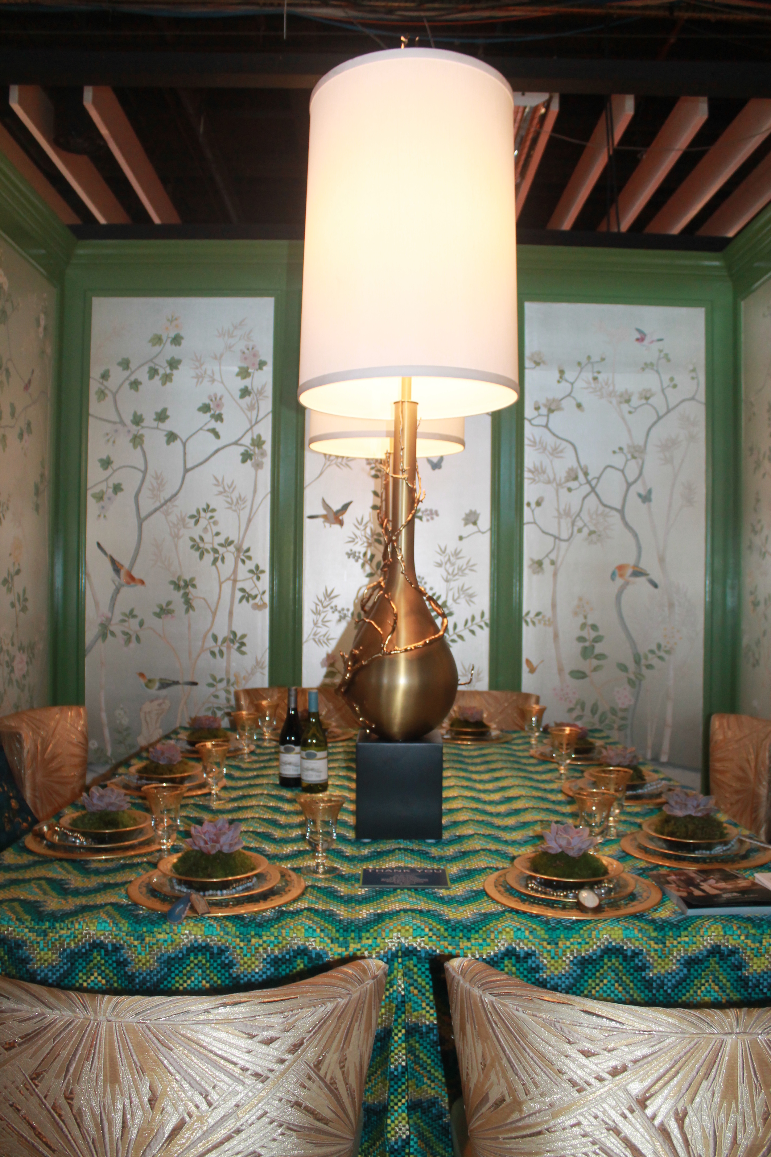 Corey Damen Jenkins "Branches Out" with Beacon Hill Designs. Inspired by the organic beauty of Rio de Janeiro this table's careful and intricate setting plays homage to the city's sophisticated and edgy design combined with that of the bohemian. Image property of Jessica Gordon Ryan.