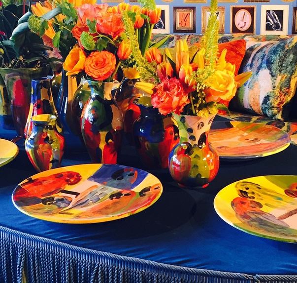 Detail of the Kravet table. Image property of Jessica Gordon Ryan.