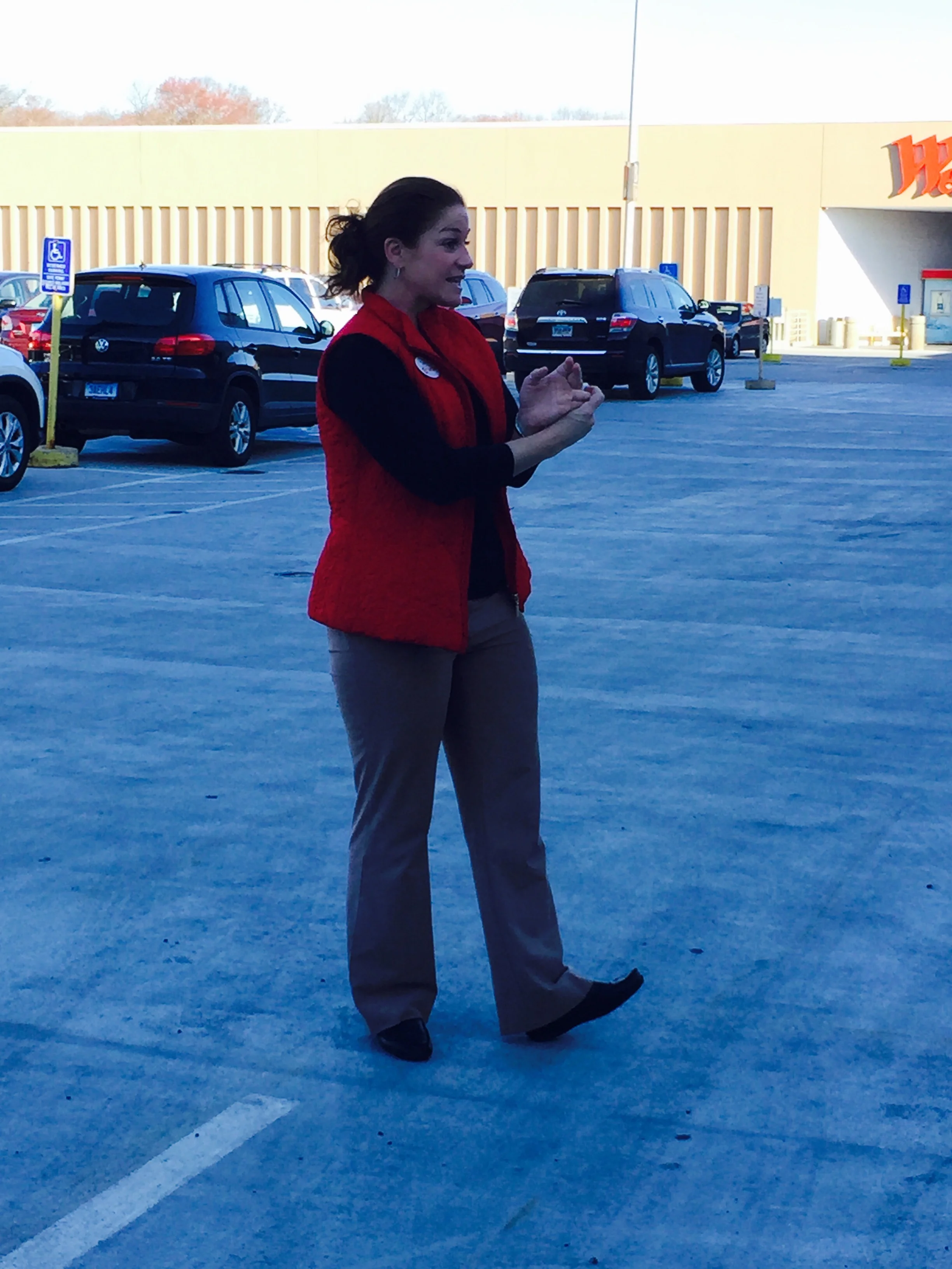A lovely Target employee came out to talk to us about 10 minutes before the doors opened telling us where to find which products. 