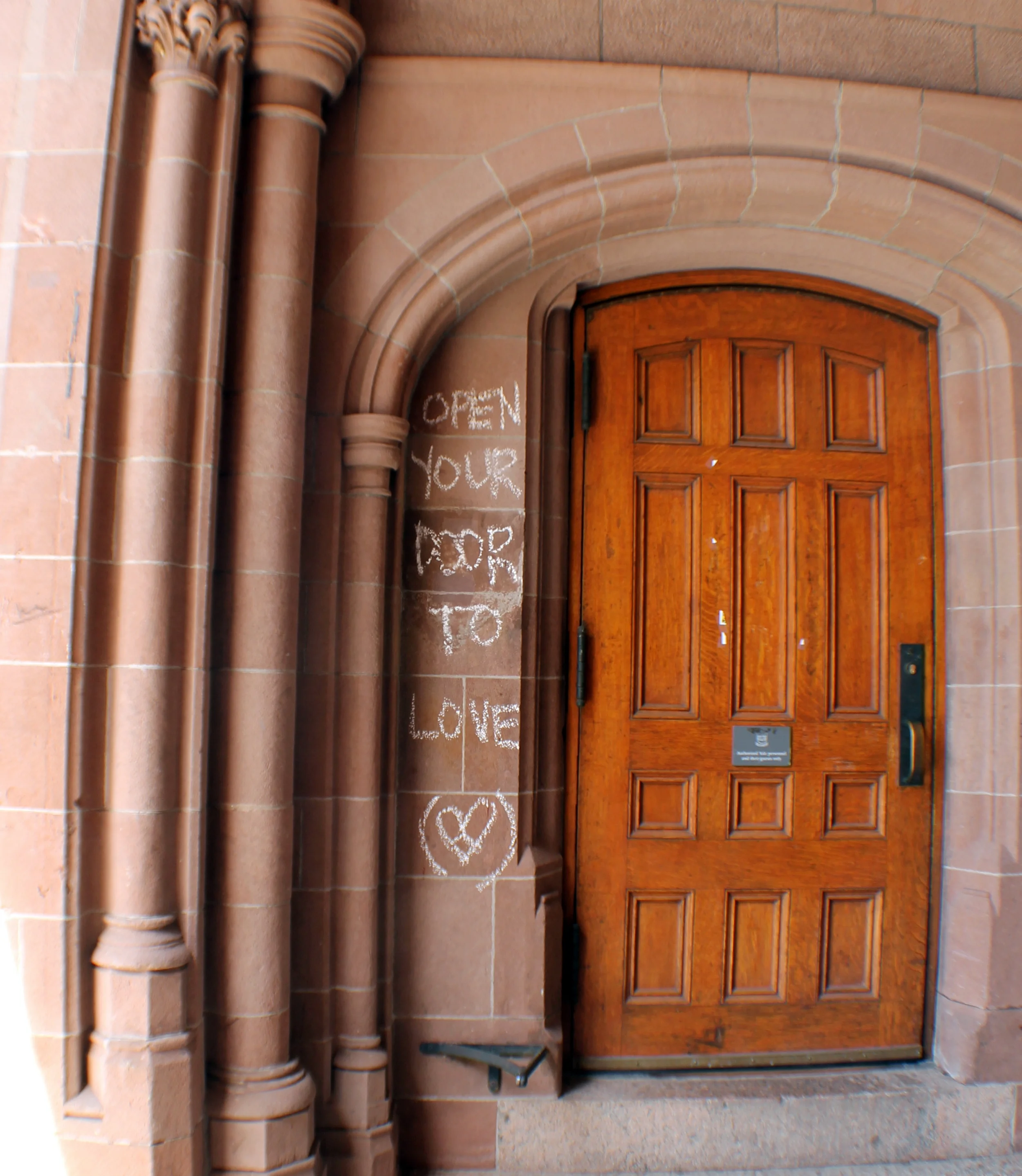 "Preppy Graffiti" Yale University . Archway leading to the Vanderbilt hall quad. I mage property Jessica Gordon Ryan