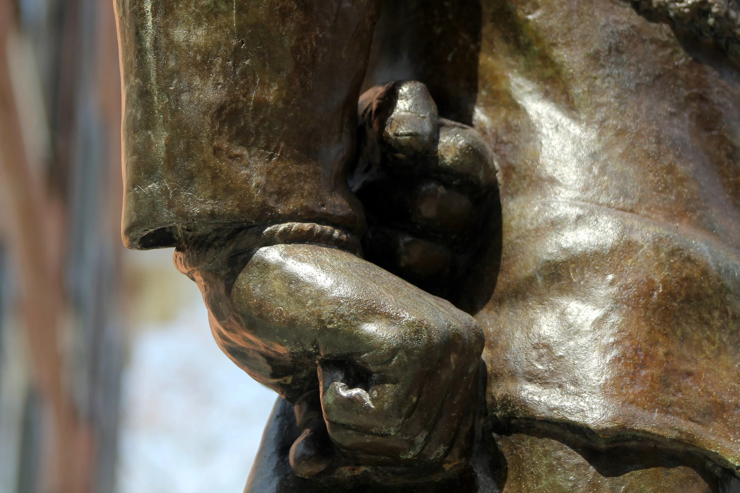 Statue Detail. Nathan Hale. Yale University. Image property of Jessica Gordon Ryan