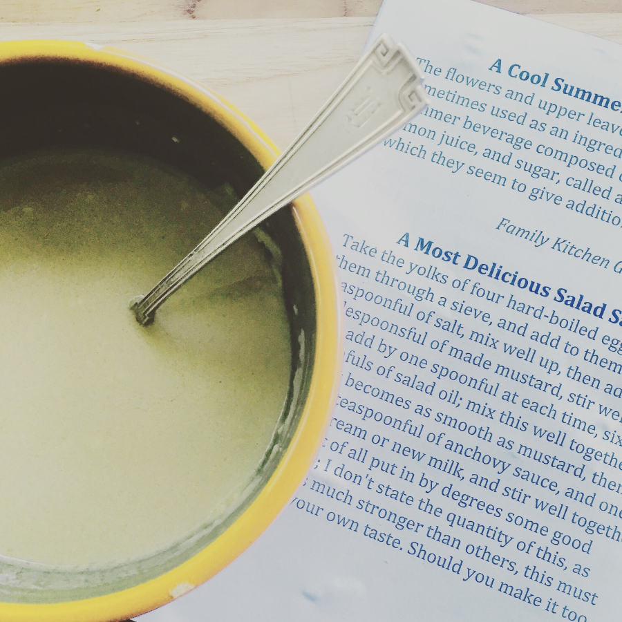 A Most Delicious Salad Sauce - Recipe from Old Sturbridge Village. Property The Entertaining House/Jessica Gordon Ryan