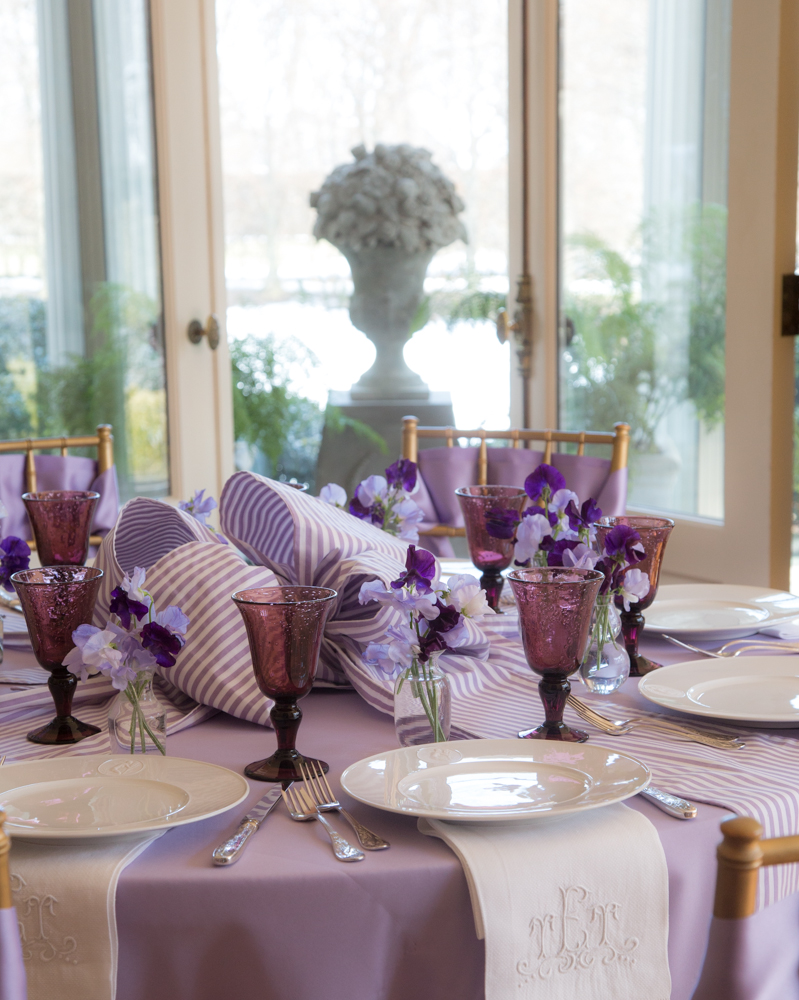 Bettie Bearden Pardee's elegant and festive Easter table. Images property of Bettie Bearden Pardee