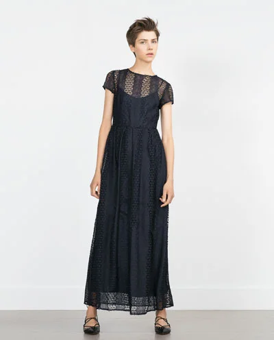 Eyelet Maxi dress by Zara