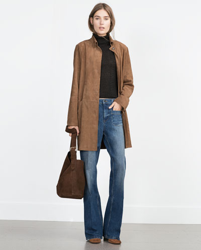 Suede Overshirt by Zara