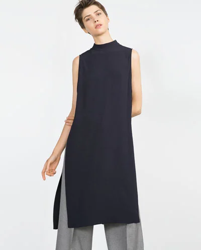 Long black Tunic by Zara