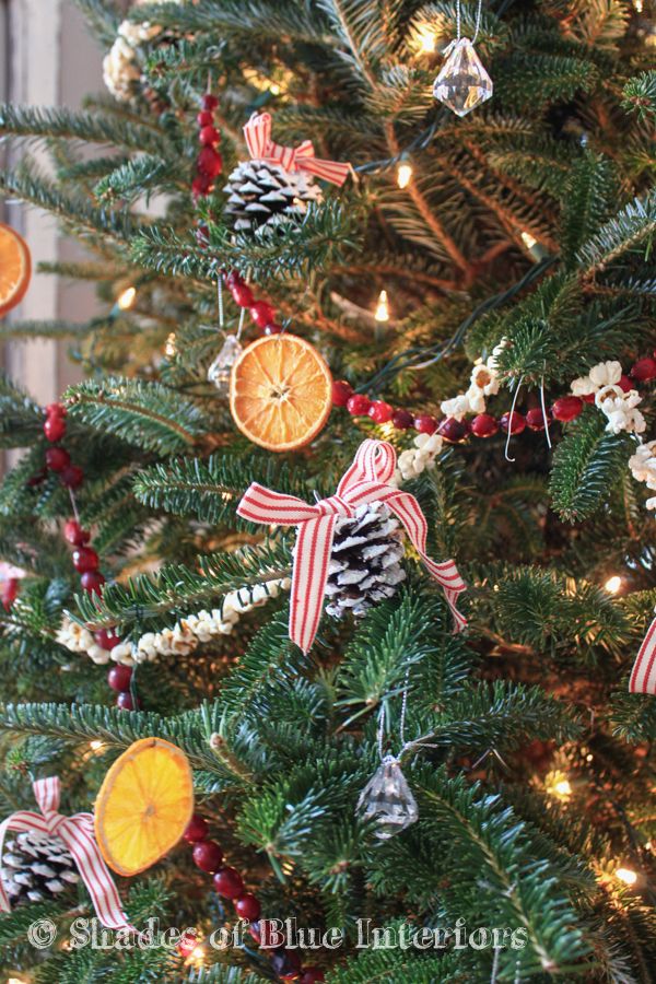 Decorating for the holidays naturally :: When a simple orange becomes anything but. The Entertaining House. Image property of Shade of Blue Interiors