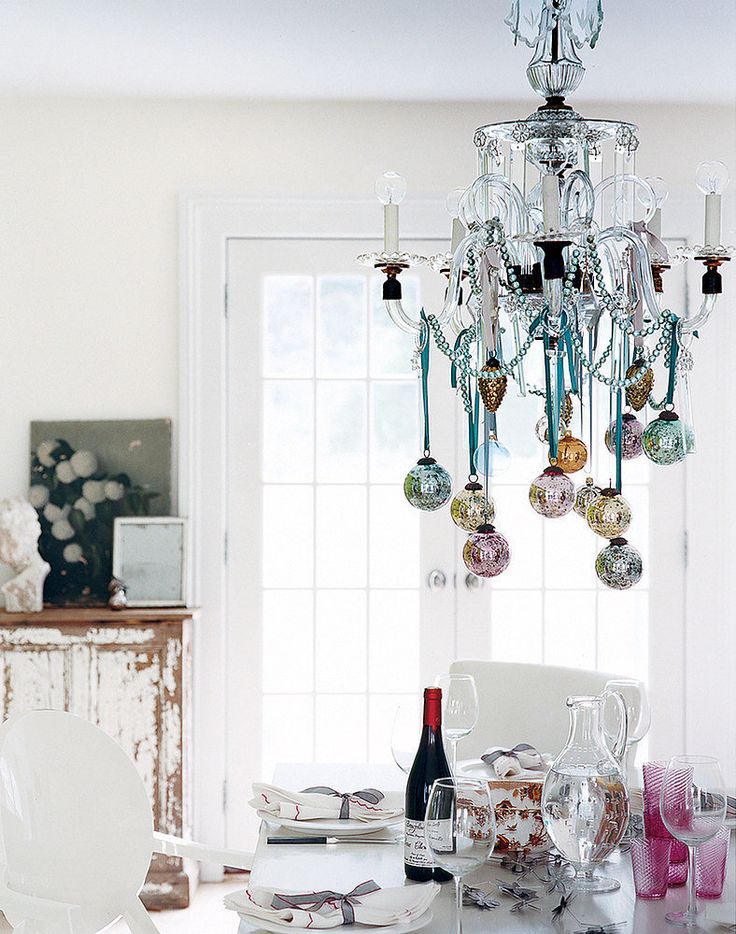 Decorating for the holidays :: Creative ways to use ornaments. The Entertaining House. Image via Pop Sugar