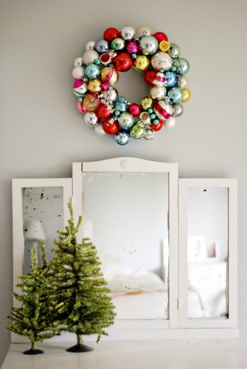 Decorating for the holidays :: Creative ways to use ornaments. The Entertaining House. Image via No Biggie.