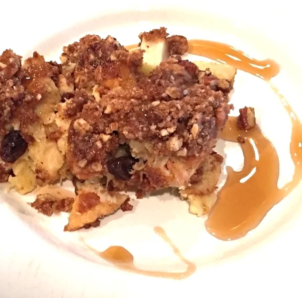 Baked Cinnamon Apple French Toast with Pecan Crumb Topping - The Entertaining House