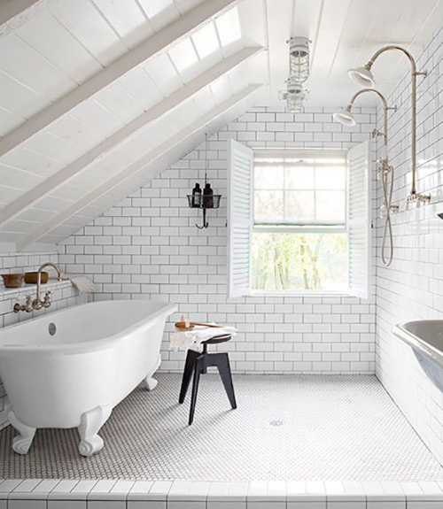 13 Sublime Attic Transformations - The Sky's the Limit! The Entertaining House. Image via Domino Magazine