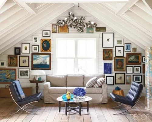13 Sublime Attic Transformations - The Sky's the Limit! The Entertaining House. Image via ElleDecor