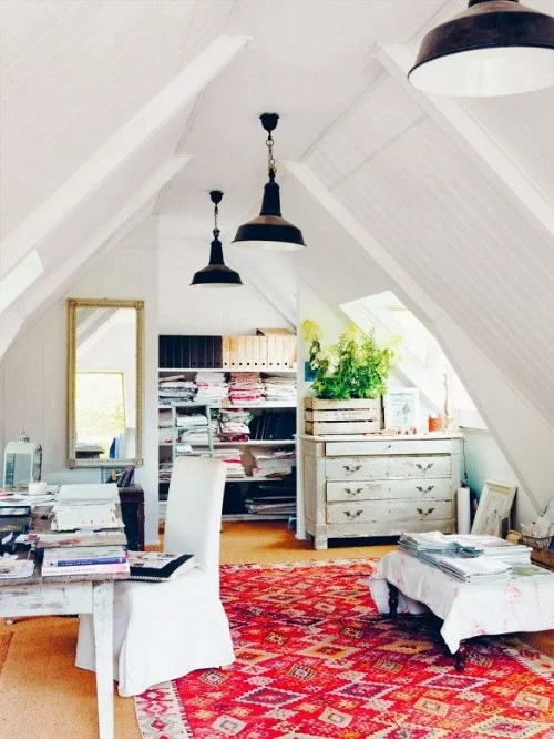 13 Sublime Attic Transformations - The Sky's the Limit! The Entertaining House. Image via My Domaine