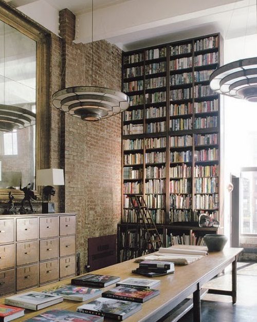 Stunning ways to incorporate your book collections into your home decor. Image Tumblr.