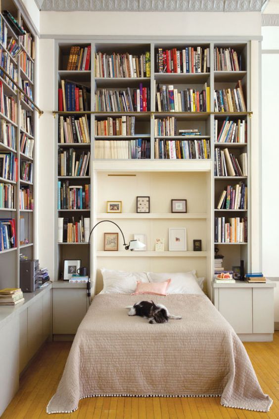 Stunning ways to incorporate your book collections into your home decor. Image Domino
