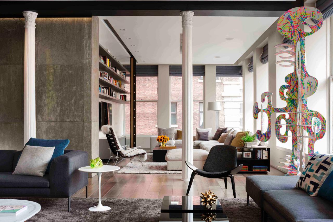 The many uses for the library ladder in the home. Image via HGTV
