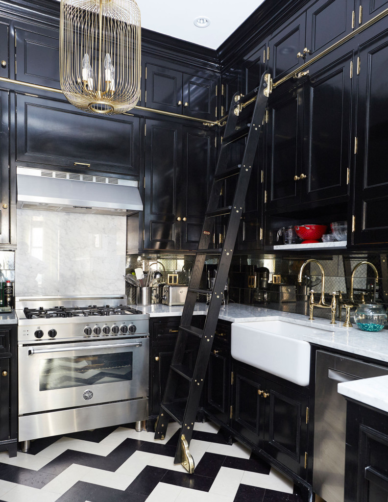 The many uses for the library ladder in the home. Image via Lonny