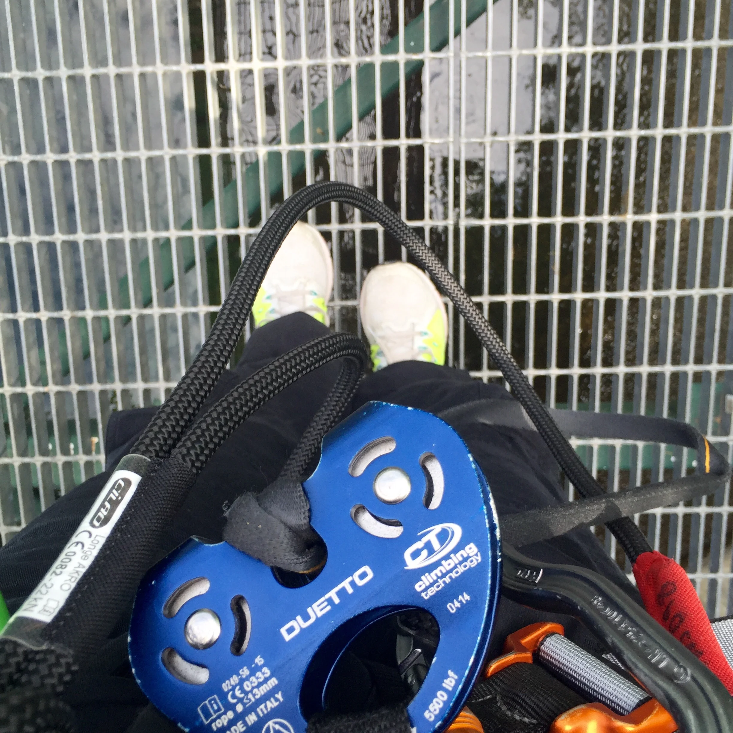 Go Ape Review. The Entertaining House. All images shot with iPhone 6. Me in my harness preparing for our Go Ape Adventure and training Session. 