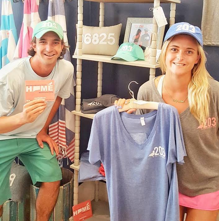  203 Pride :: A new Lifestyle Brand Embraces its Local Community - The Entertaining House - TheTwoOhThree co-founders Roscoe and Tory Brown showing off their wares at No. 299 in Fairfield, CT. 